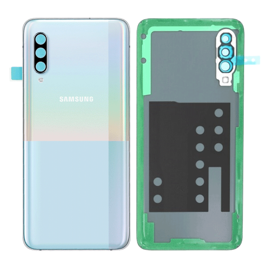 Γνήσιο Πίσω Καπάκι με Τζαμάκι Κάμερας για Samsung Galaxy A90 5G A908 GH82-20741B - Χρώμα: Λευκό