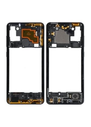 Γνήσιο Μεσαίο Πλαίσιο Middle Frame για Samsung Galaxy A21s A217F GH97-24663A - Χρώμα: Μαύρο