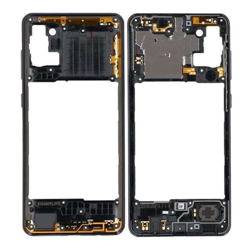 Γνήσιο Μεσαίο Πλαίσιο Middle Frame για Samsung Galaxy Α31 A315F GH98-45428A - Χρώμα: Μαύρο