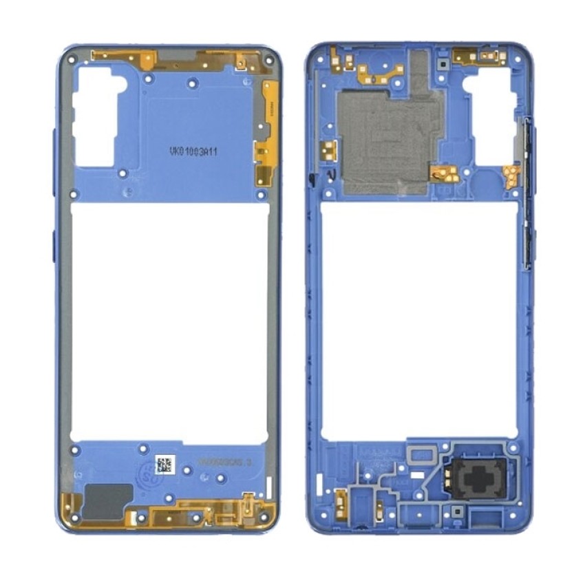 Γνήσιο Μεσαίο Πλαίσιο Middle Frame για Samsung Galaxy Α41 A415 GH98-45511D - Χρώμα: Μπλε