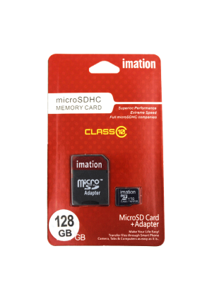 Imation Micro SD Memory Card with Adapter 128GB