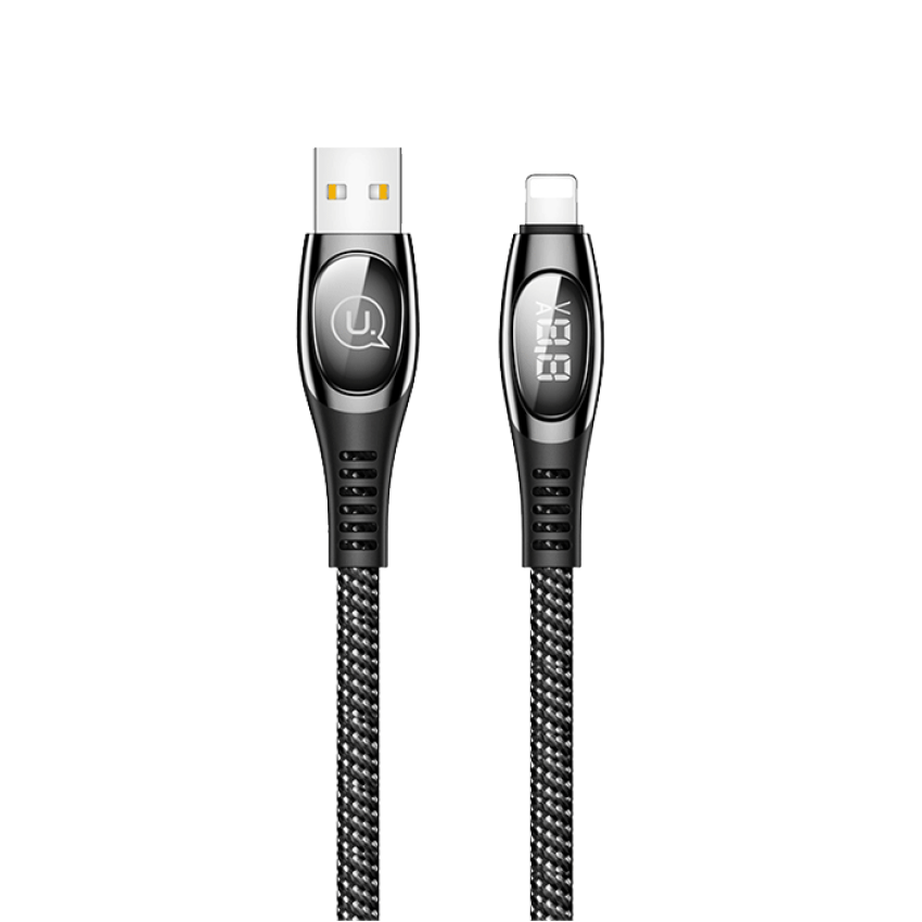 USAMS SJ369USB01 U36 Καλώδιο Φόρτισης 2M Lightning Braided Data Charging Cable - Χρώμα: Μαύρο