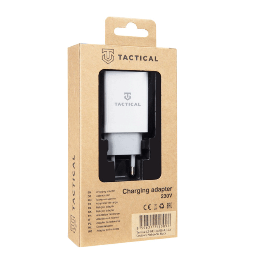 Tactical LZ-043 Φορτιστής με 3xUSB-Α Θυρες Travel Charger 3.1A - Χρώμα: Λευκό