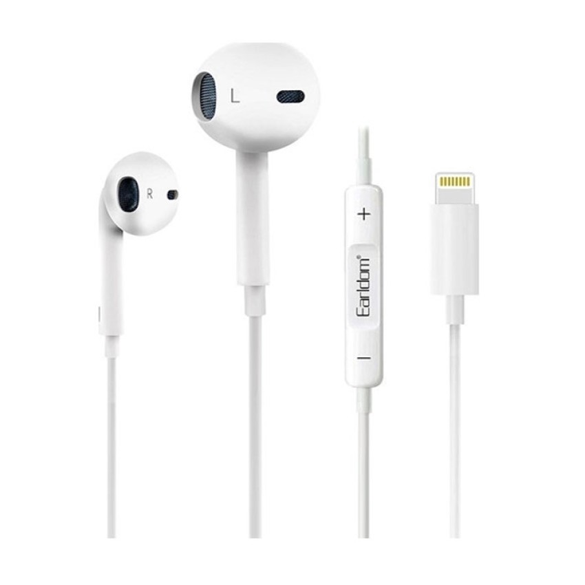 Earldom ET-E21 Earbuds Handsfree με Βύσμα Lightning - Χρώμα: Λευκό