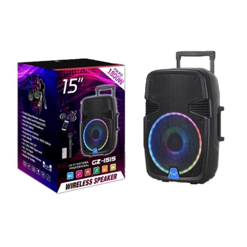 PZX GZ-1515 Bluetooth Φορητό ηχείο - Wireless Portable Speaker 15"