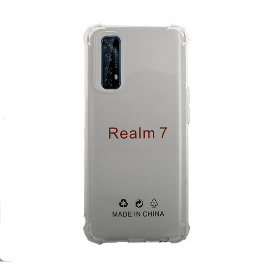 Θήκη Πλάτης Σιλικόνης Anti Shock για Realme 7 - Χρώμα: Διάφανο