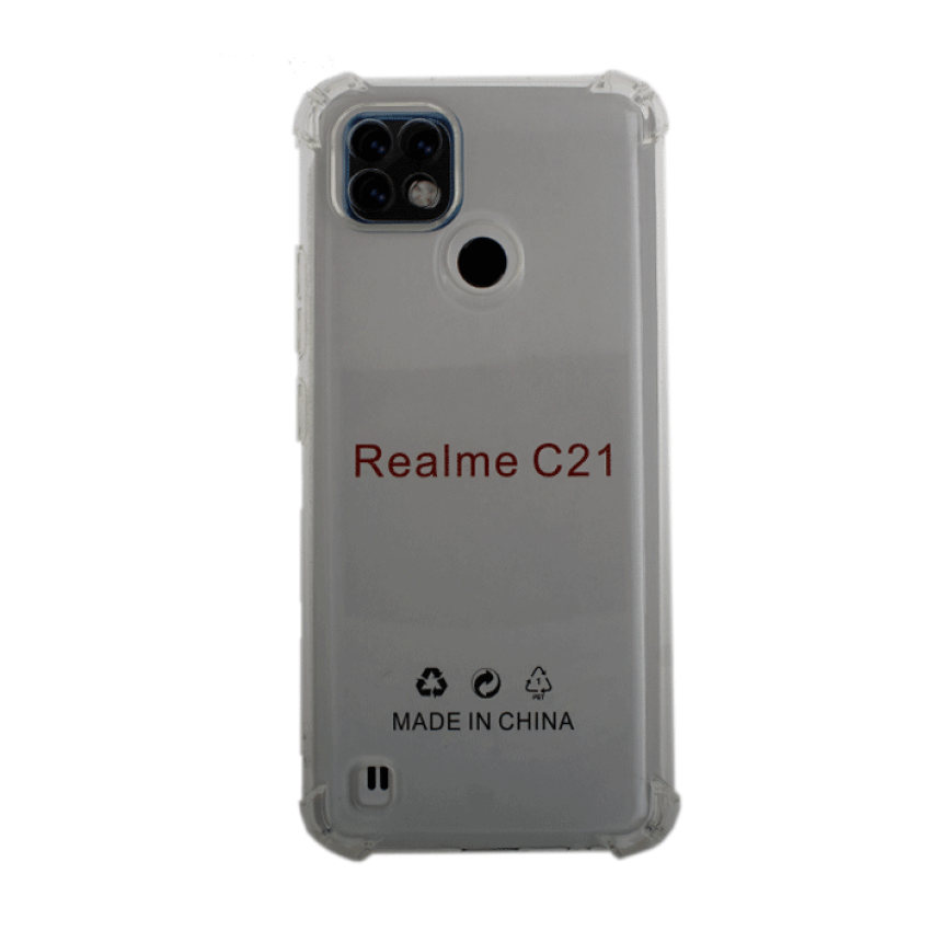 Θήκη Πλάτης Σιλικόνης Anti Shock για Realme C21 - Χρώμα: Διάφανο