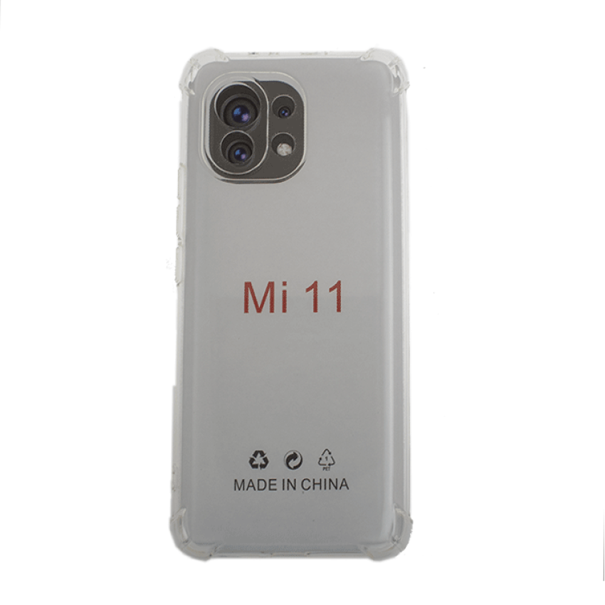 Θήκη Πλάτης Σιλικόνης Anti Shock για Xiaomi Mi 11 - Χρώμα: Διάφανο