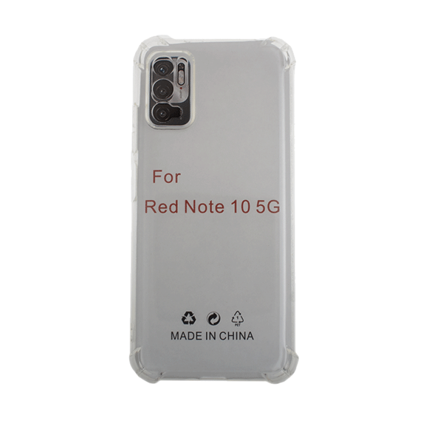 Θήκη Πλάτης Σιλικόνης Anti Shock για Xiaomi Redmi Note 10 5G - Χρώμα: Διάφανο