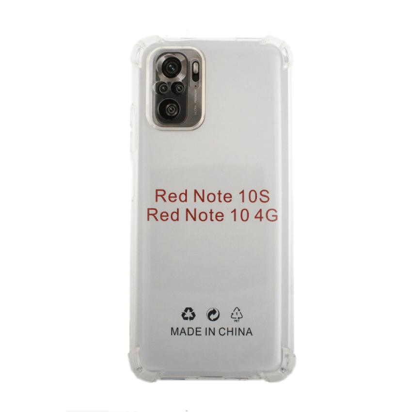 Θήκη Πλάτης Σιλικόνης Anti Shock για Xiaomi Redmi Note 10s - Χρώμα: Διάφανο