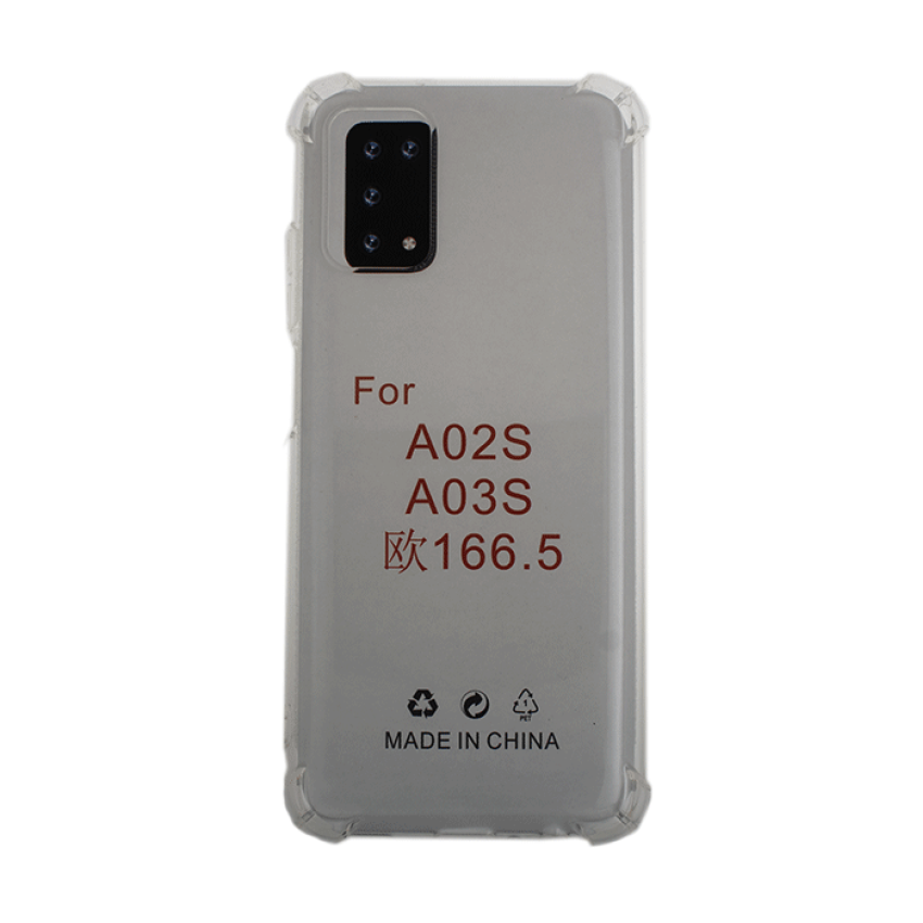 Θήκη Πλάτης Σιλικόνης Anti Shock για Samsung Galaxy A02s A025F /A03S - Χρώμα: Διάφανο