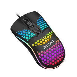 Jeqang JM-G102 Wired Mouse with RGB LED -  Color: Black