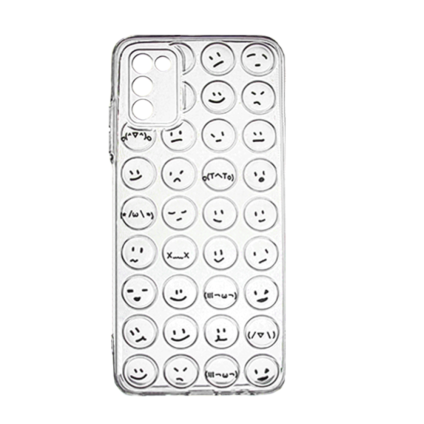 Θήκη Σιλικόνης με Emoji για Samsung A02S A025F/A03S A037F - Χρώμα: Διάφανο