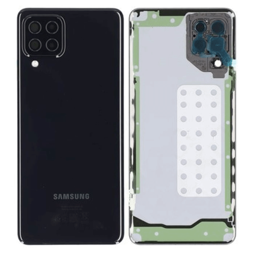 Γνήσιο Πίσω Καπάκι με Τζαμάκι Κάμερας για Samsung Galaxy A22 4G A225 GH82-25959A - Χρώμα: Μαύρο