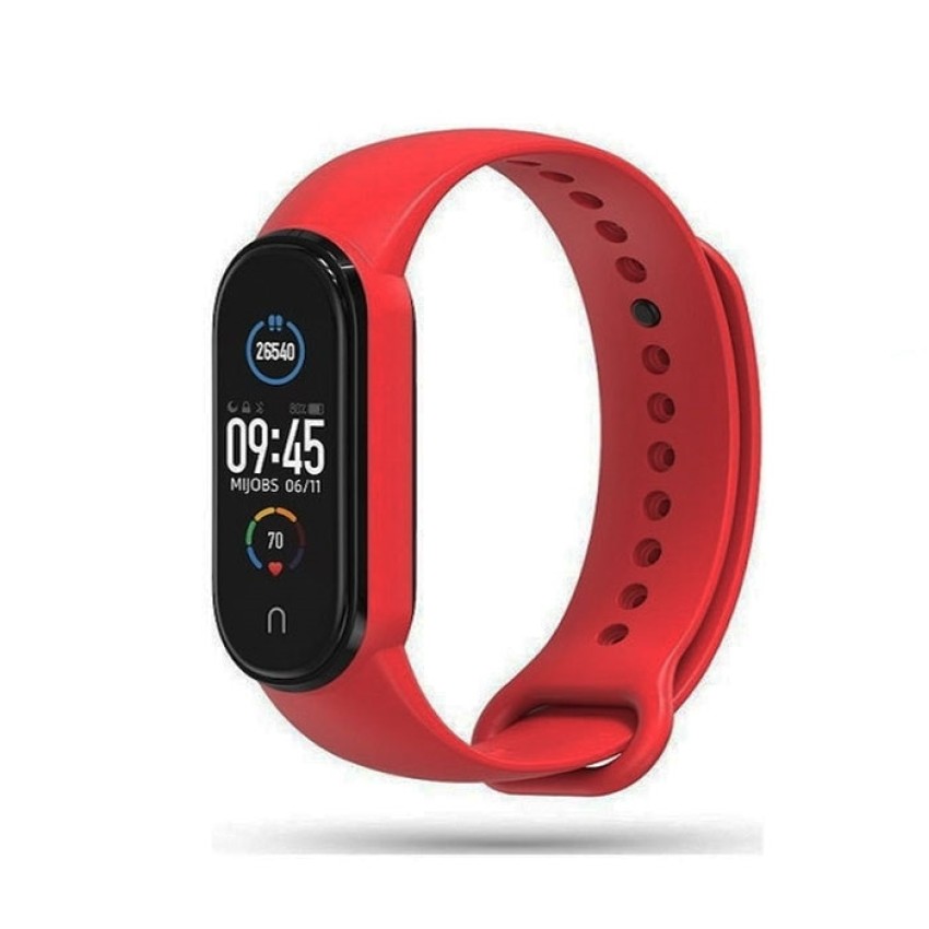 Λουράκι Σιλικόνης για Xiaomi (Mi Smart Band 5/Mi Smart Band 6) – Xρώμα: Κόκκινο