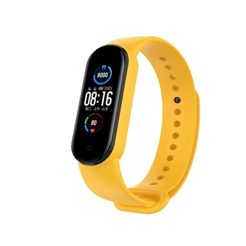 Λουράκι Σιλικόνης για Xiaomi (Mi Smart Band 5/Mi Smart Band 6) – Xρώμα: Κίτρινο