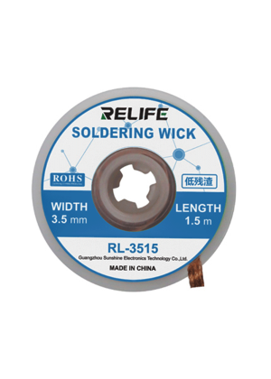 RELIFE RL-3515 soldering wick 1.5m Long 3.5mm Wide