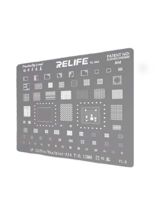 RELIFE RL-044 Reballing Stencil IPHONE 12/Pro/Max/mini-A14 0.12MM