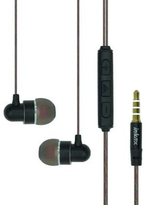 Inkax EA-01 In-ear Handsfree με Βύσμα 3.5mm - Χρώμα: Μαύρο