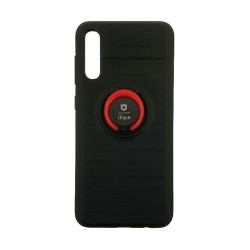 Back Cover iFace Silicone Case with Stand for Samsung A505F Galaxy A50 - Color: Black