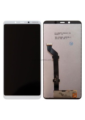 IPS Οθόνη Lcd με Μηχανισμό Αφής για Nokia 3.1 Plus Χρώμα: Λευκό