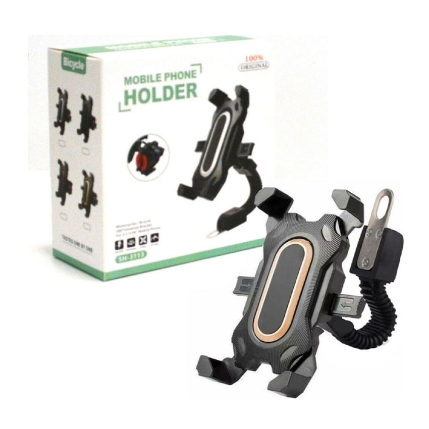 Universal 360 Bracket Motorcycle/bicycle Mobile Phone Holder SH-3113 - Χρώμα: Μαύρο