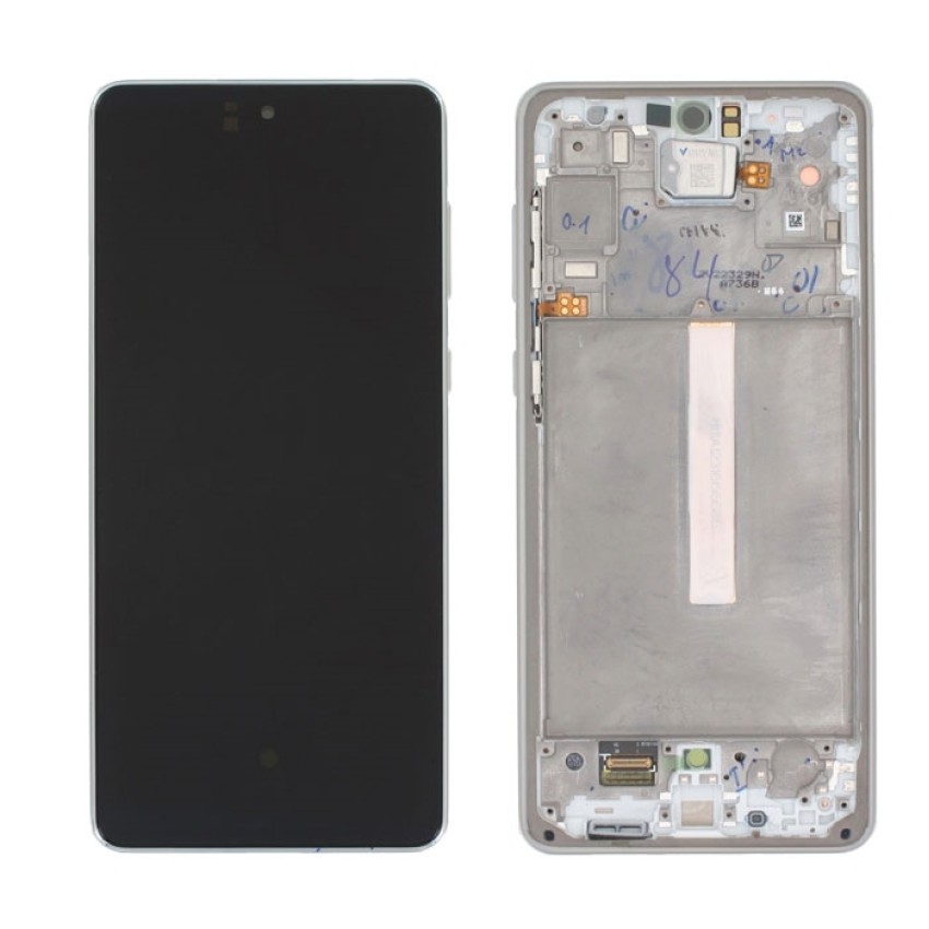 Γνήσια Οθόνη LCD με Μηχανισμό Αφής για Samsung Galaxy A73 5G 2022 SM-A736 GH82-28884B/28686B - Χρώμα: Λευκό