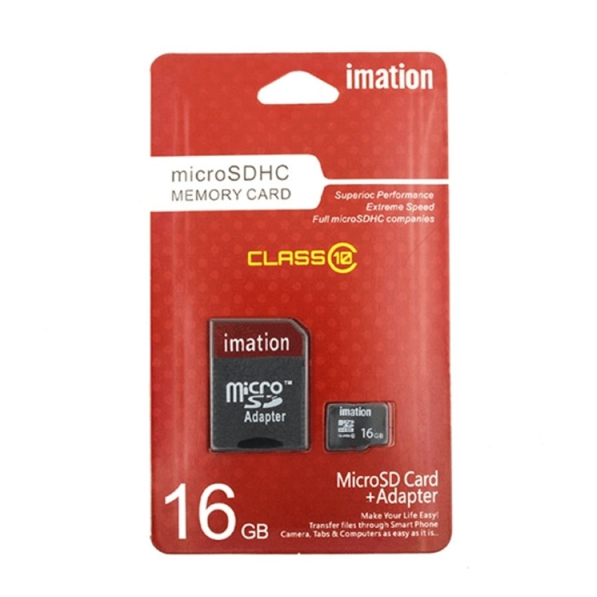 Imation Micro SD Memory Card with Adapter 16GB