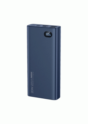 Remax RPP-292 Power Bank 20000mAh 22.5W με 3 Θύρες USB-A και Θύρα USB-C Power Delivery / Quick Charge 3.0 - Χρώμα:Μπλε