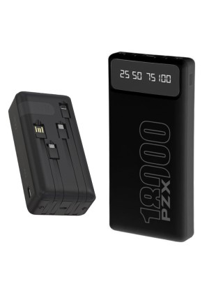 PZX C163 PowerBank με 1 Θύρα USB 18000mAh - Χρώμα: Μαύρο