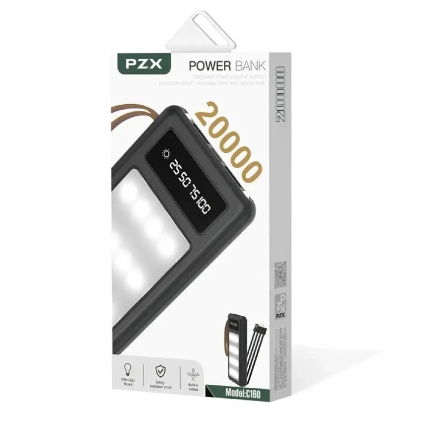 PZX C160 PowerBank 20000mah -Χρώμα: Μαύρο