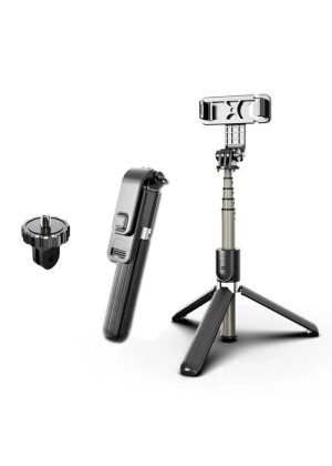 L03 Selfie Stick Τρίποδο Κινητού με Bluetooth - Χρώμα: Μαύρο