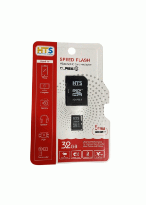 HTS Micro SD Memory Card with Adapter 32GB