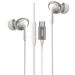 PZX 1583 Wired in-Ear Headphones Wired Type-C Earphone 1.2m - Color: White