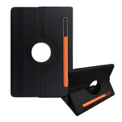 360° Rotating Case Stand with Pencil Holder for Apple iPad Mini 4 - Color: Black