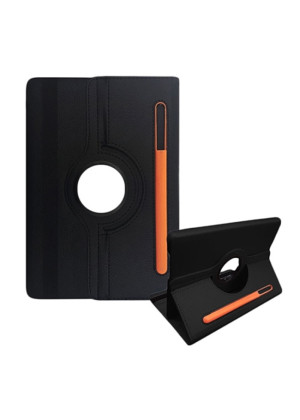 360° Rotating Case Stand with Pencil Holder for Apple iPad Mini 4 - Color: Black