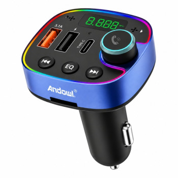 Andowl Q-C888 FM Transmitter Αυτοκινήτου με Bluetooth / USB / Micro SD - Χρώμα: Μαύρο
