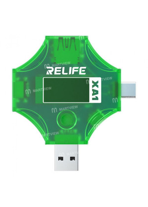 RELIFE XA1 Διαγνωστικό USB-A &USB-C με Οθόνη Μέτρησης Τάσης - Κατανάλωσης - Φόρτισης