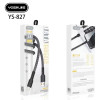 YESPLUS YS-826 Καλώδιο Φόρτισης & Μεταφοράς Δεδομένων 5A USB-A σε Type-C PD 120W 1m - Χρώμα: Γκρι