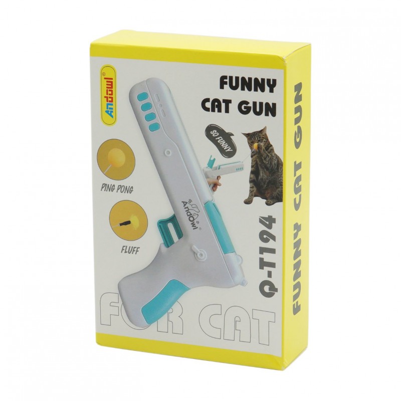 Andowl Q-T194 Παιχνίδι Γάτας Rebound Cat Gun - Χρώμα: Γαλάζιο