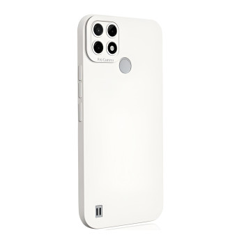 Θήκη Πλάτης Σιλικόνης Απλή για Realme C21Y/C25Y - Χρώμα: Λευκό