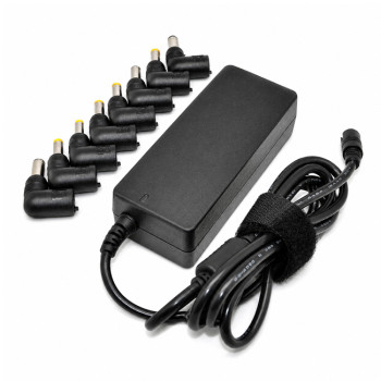 90W Universal Φορτιστής Laptop με Αποσπώμενο Καλώδιο Τροφοδοσίας & Σετ Βυσμάτων - Χρώμα: Μαύρο