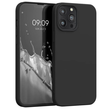 Θήκη Πλάτης Σιλικόνης Soft για Apple i Phone 12 Pro - Χρώμα: Μαύρο