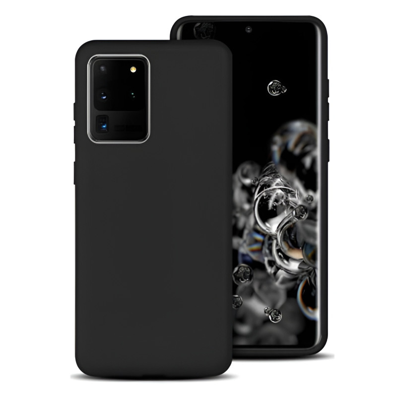 Θήκη Πλάτης Σιλικόνης Απλή για Samsung Galaxy S20 Ultra G988F - Χρώμα: Μαύρο