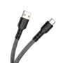 YESPLUS YS-826 Καλώδιο Φόρτισης & Μεταφοράς Δεδομένων 5A USB-A σε Type-C PD 120W 1m - Χρώμα: Γκρι