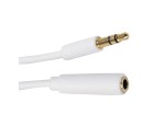 3.5mm Jack Male to 3.5mm Jack Female 1m - Color: White