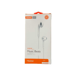TAKEMORE TM-5M-i6 Wired Headphones with 3.5mm Jack 5m - Color: White