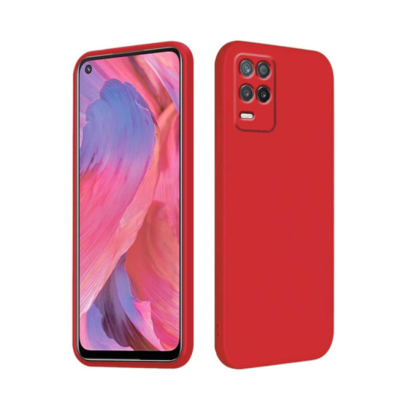 Θήκη Πλάτης Σιλικόνης Soft για Realme 8 5G - Χρώμα: Κόκκινο