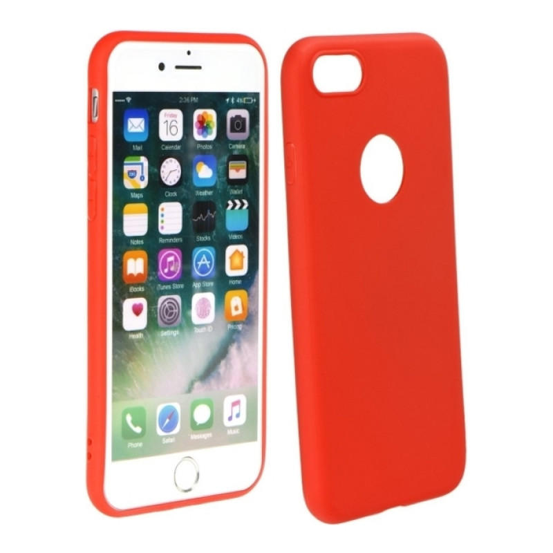 Θήκη Πλάτης Σιλικόνης Απλή για Iphone 5/5S/5C - Χρώμα: Κόκκινο