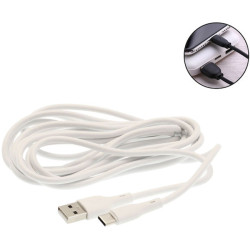 KLGO S-187 USB-A to Type-C Charging & Data Transfer Cable 2.4A 3m - Color: White